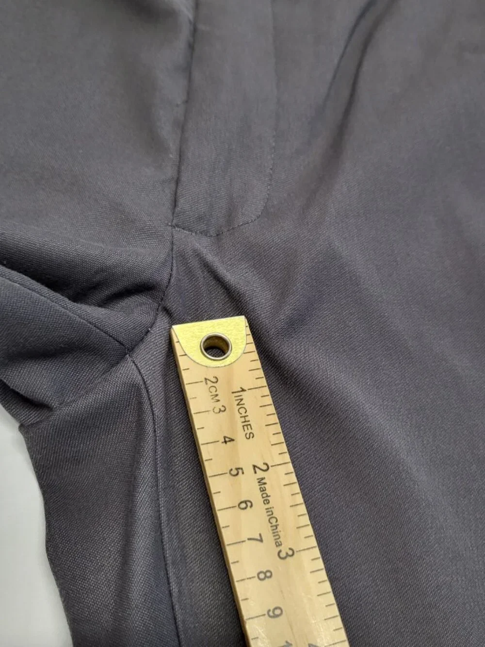 Axis Mens Dress Pants 32 X 30 Straight Leg Straight Gray Polyester Rayon Spandex